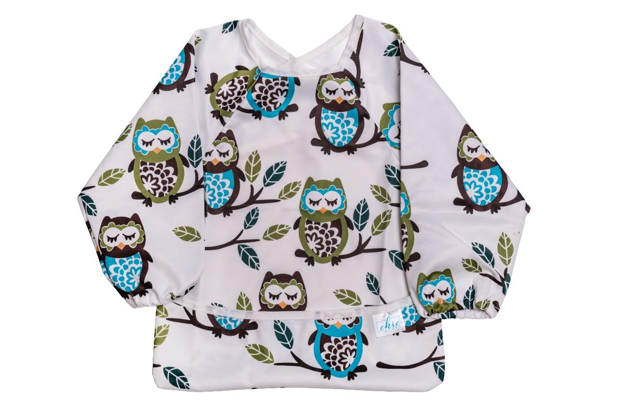 Chic Buddy Full Sleeve Baby Bib, Waterproof Feeding Apron 6-24 Months