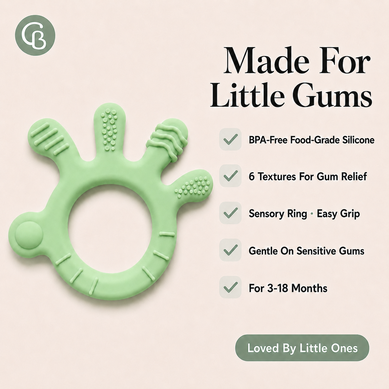 Finger Shape Baby Teether