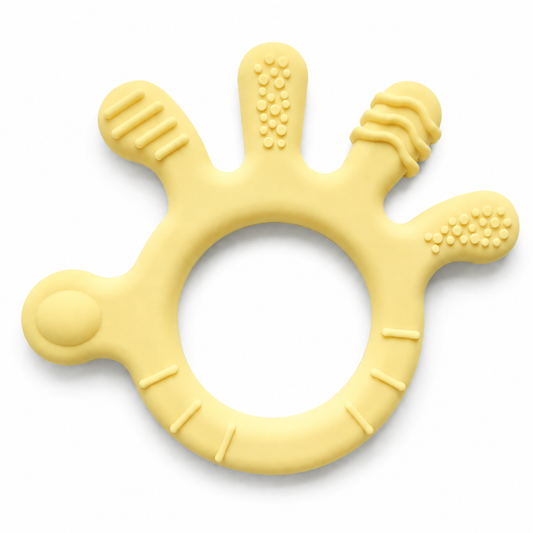 Finger Shape Baby Teether - Easy-grip, multi-texture silicone teether thoughtfully designed for little hands 3 to 18 months old, curious mouths and everyday teething comfort.