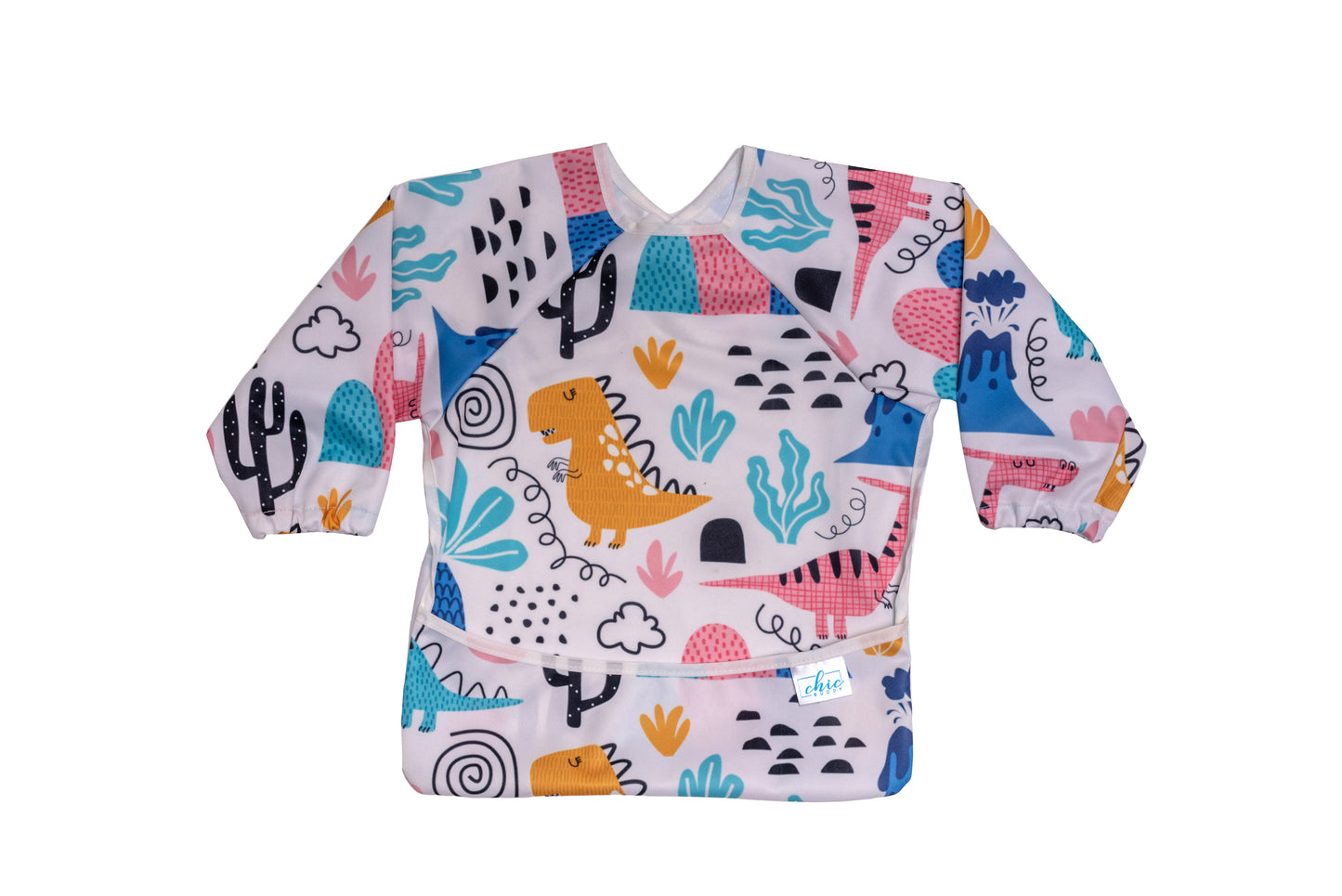 Chic Buddy Full Sleeve Baby Bib, Waterproof Feeding Apron 6-24 Months