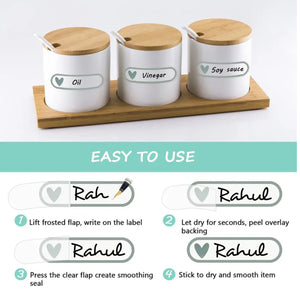 Bottle Labels, Write-On, Self-Laminating, Waterproof Kids Name Labels for Baby Bottles, Sippy Cup for Daycare School, Dishwasher Safe(Pack of 64)