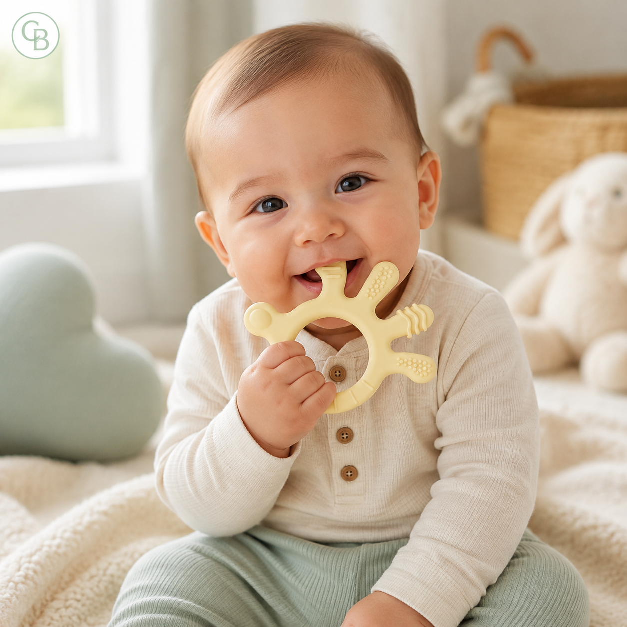 Finger Shape Baby Teether - Easy-grip, multi-texture silicone teether thoughtfully designed for little hands 3 to 18 months old, curious mouths and everyday teething comfort.