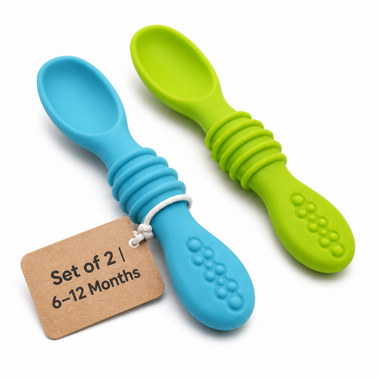 Soft Silicone Weaning Spoons — Set of 2
