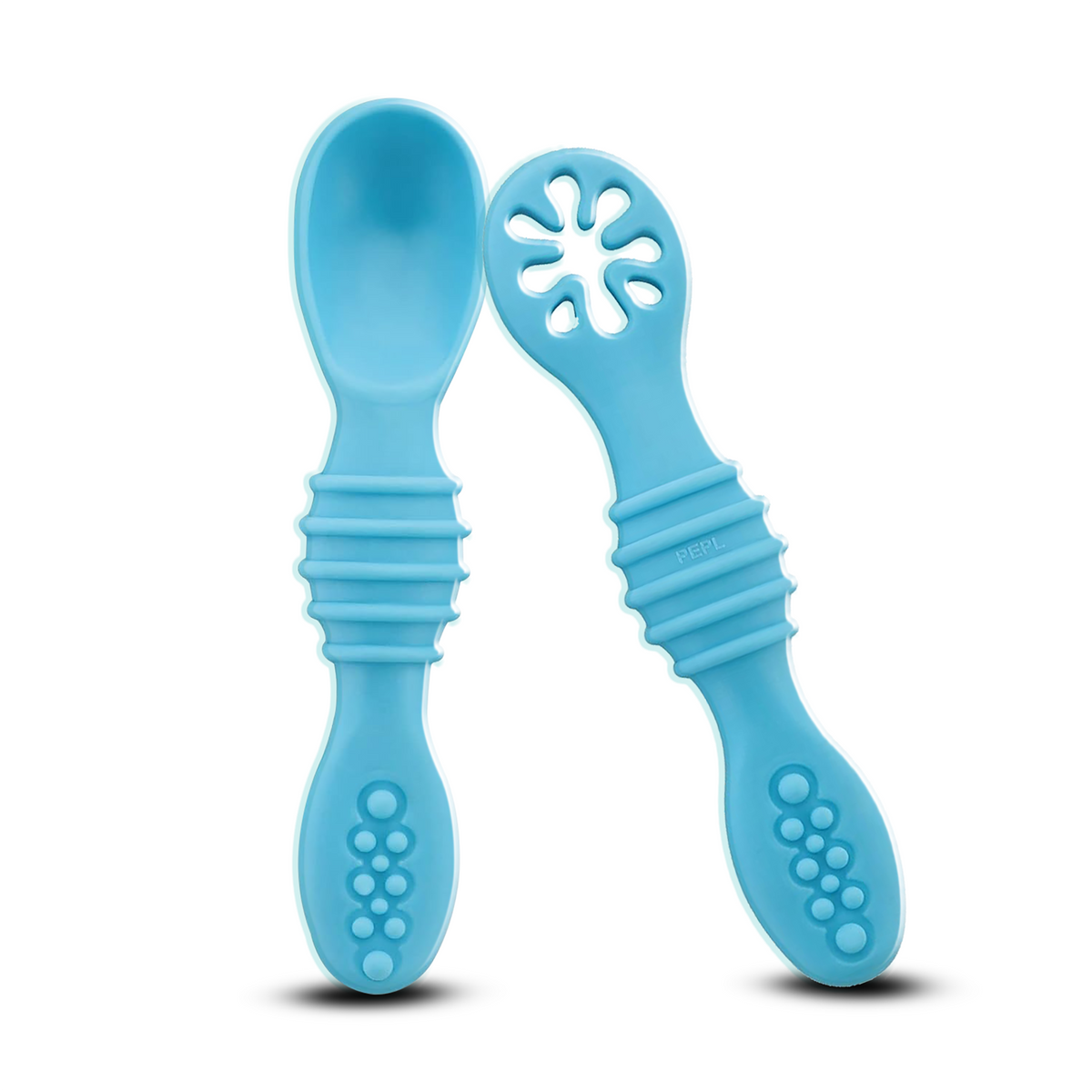5995YM◎BUDDY Episode F SPOON HL 3 16° 3W Chic Buddy Ultra Care Training Spoon Set,Silicone Baby Spoon,Silicone