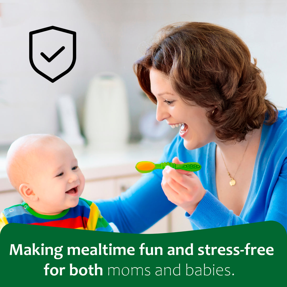 Chic Buddy Ultra Care Training Spoon Set,Silicone Baby Spoon,Silicone Spoon for Baby, BPA-Free, Soft, Gum-Friendly Design, Ideal for Self-Feeding & Teething Relief, Dual-Sided Spoon.
