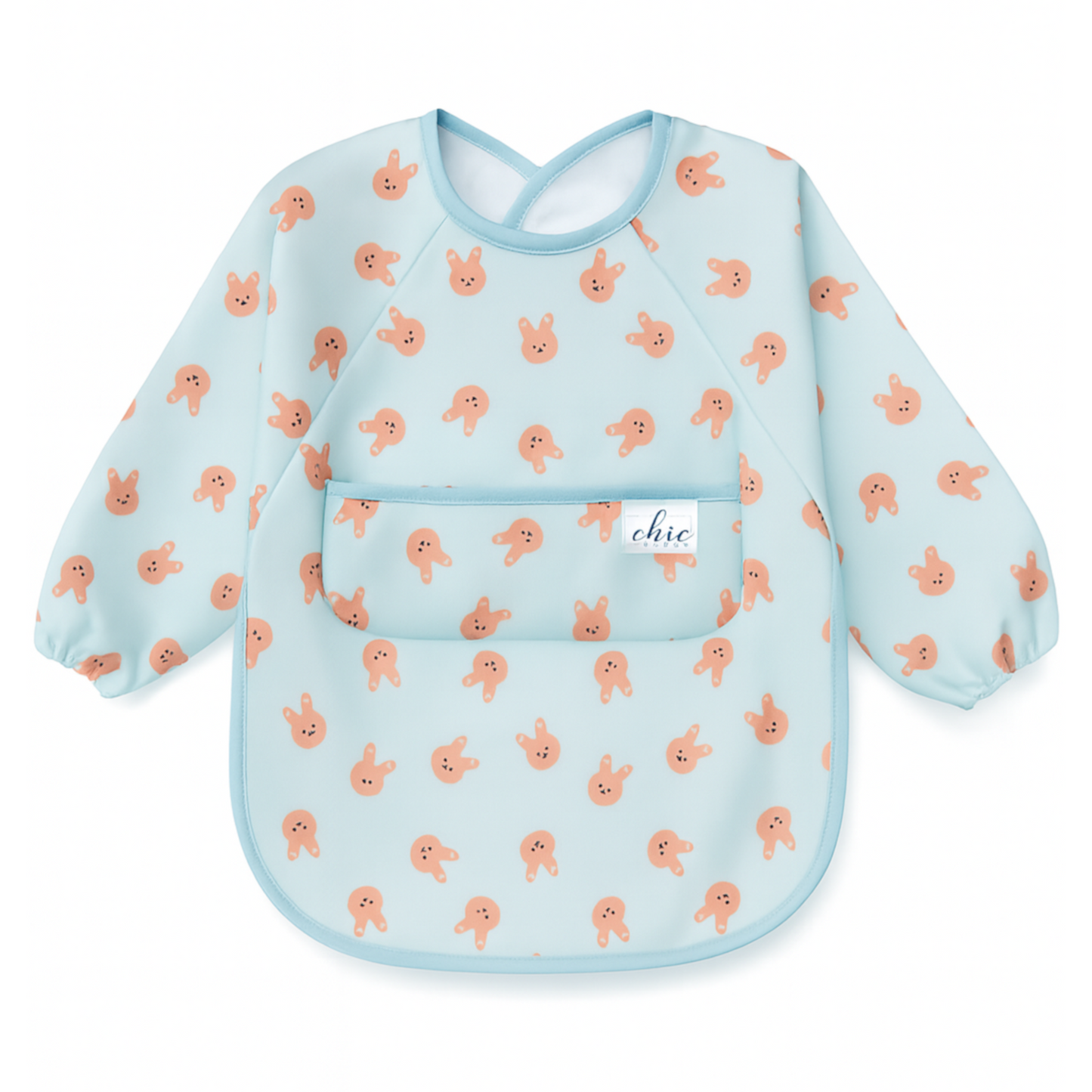 Chic Buddy Full Sleeve Baby Bib, Waterproof Feeding Apron 6-24 Months