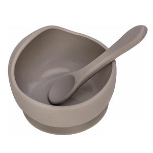 Silicone Baby Bowl with Spoon Set for Baby and Toddler - Baby Led Weaning Supplies - BPA Free - Microwave Dishwasher and Freezer Safe (Pink)