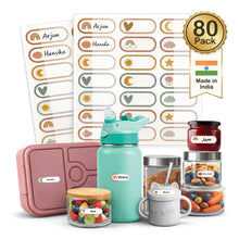 Load image into Gallery viewer, Bottle Labels, Write-On, Self-Laminating, Waterproof Kids Name Labels for Baby Bottles, Sippy Cup for Daycare School, Dishwasher Safe(Pack of 80))