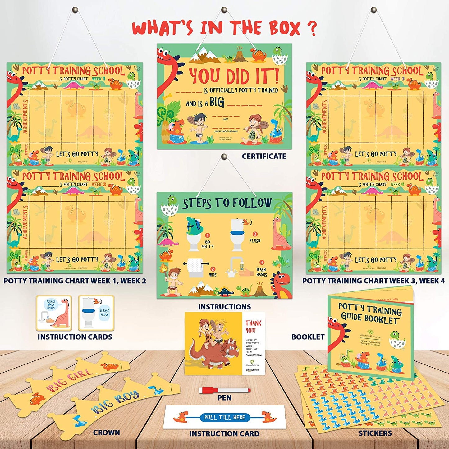 Potty Training Chart for Toddlers – Dinosaur Design