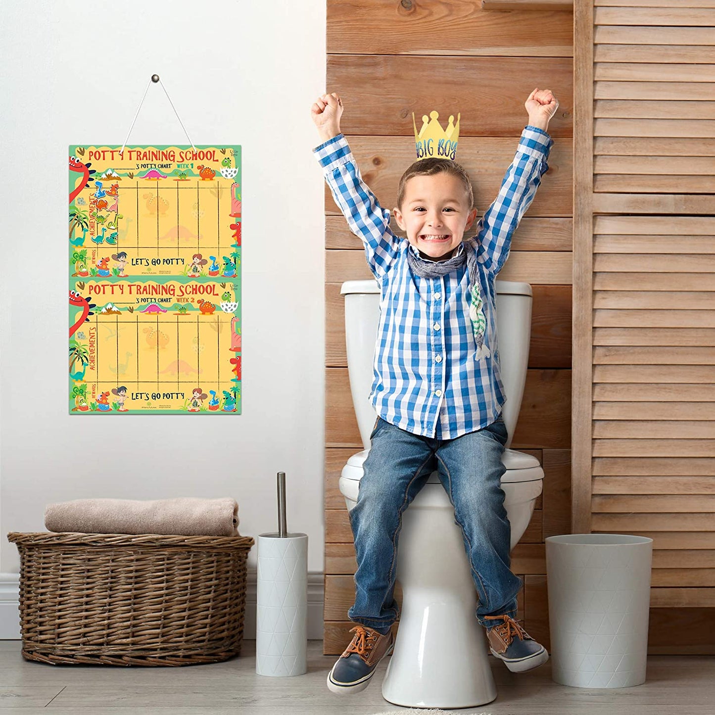 Potty Training Chart for Toddlers – Dinosaur Design