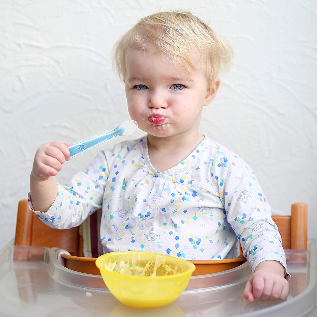 Soft tip Silicone Spoons(Green and Blue)
