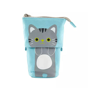 Chic Buddy Cute Pen Pencil Telescopic Holder Pop Up Stationery Pouch Makeup Cosmetics Bag for School Students Office Women Girls Boys,Transformer Bag Standing Organizer case