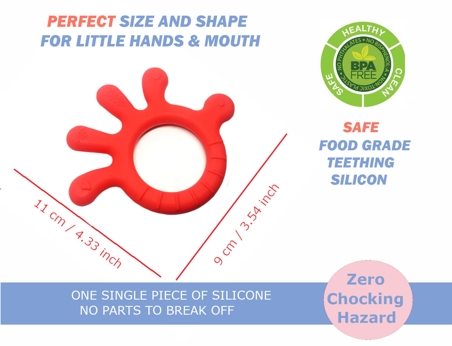 Finger Shape Baby Teether