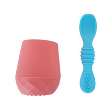 Load image into Gallery viewer, Chic Buddy Silicone Baby Tiny Cup with Spoon for Infant’s First Stage Training, Developed by Feeding Specialist to Fit Baby’s Mouth and Hands 3 Months+( 100ml)