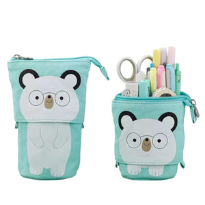 Chic Buddy Cute Pen Pencil Telescopic Holder Pop Up Stationery Pouch Makeup Cosmetics Bag for School Students Office Women Girls Boys,Transformer Bag Standing Organizer case