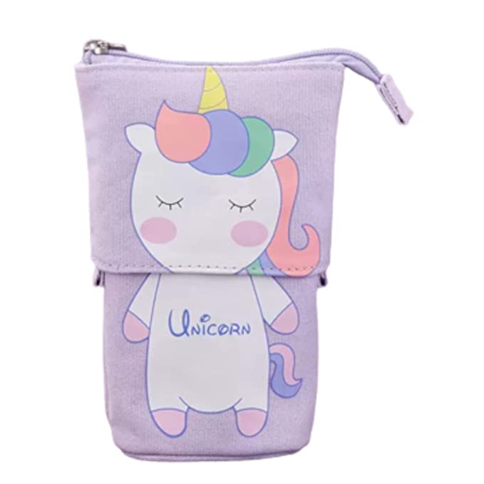 Chic Buddy Cute Pen Pencil Telescopic Holder Pop Up Stationery Pouch Makeup Cosmetics Bag for School Students Office Women Girls Boys,Transformer Bag Standing Organizer case