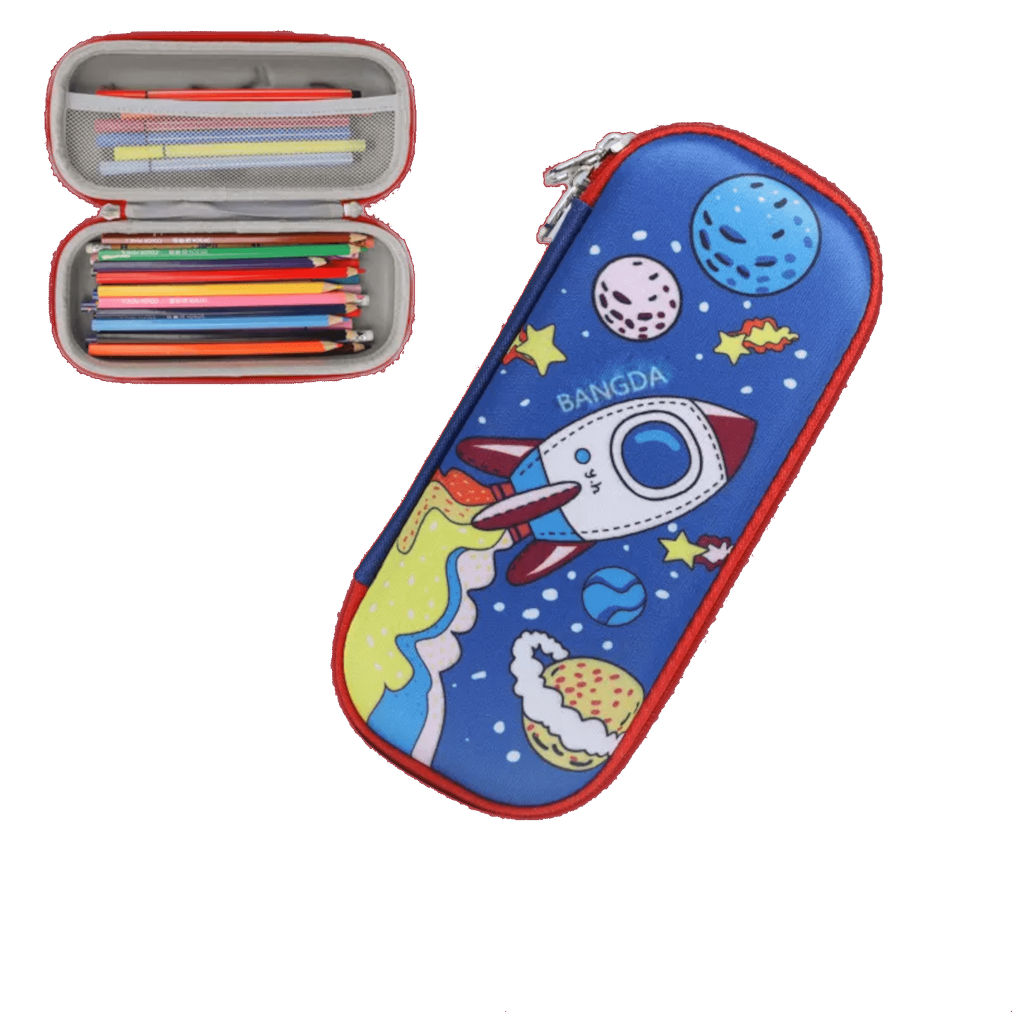 Chic Buddy Big Capacity 3D Pencil Pen Case Office College School Large Storage High Capacity Bag Pouch Holder Box Organizer (Dinosaur)