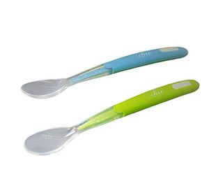 Chic Buddy Soft tip Silicone First Stage Training Spoons( Blue)Pack of 2 (Blue)(Green)