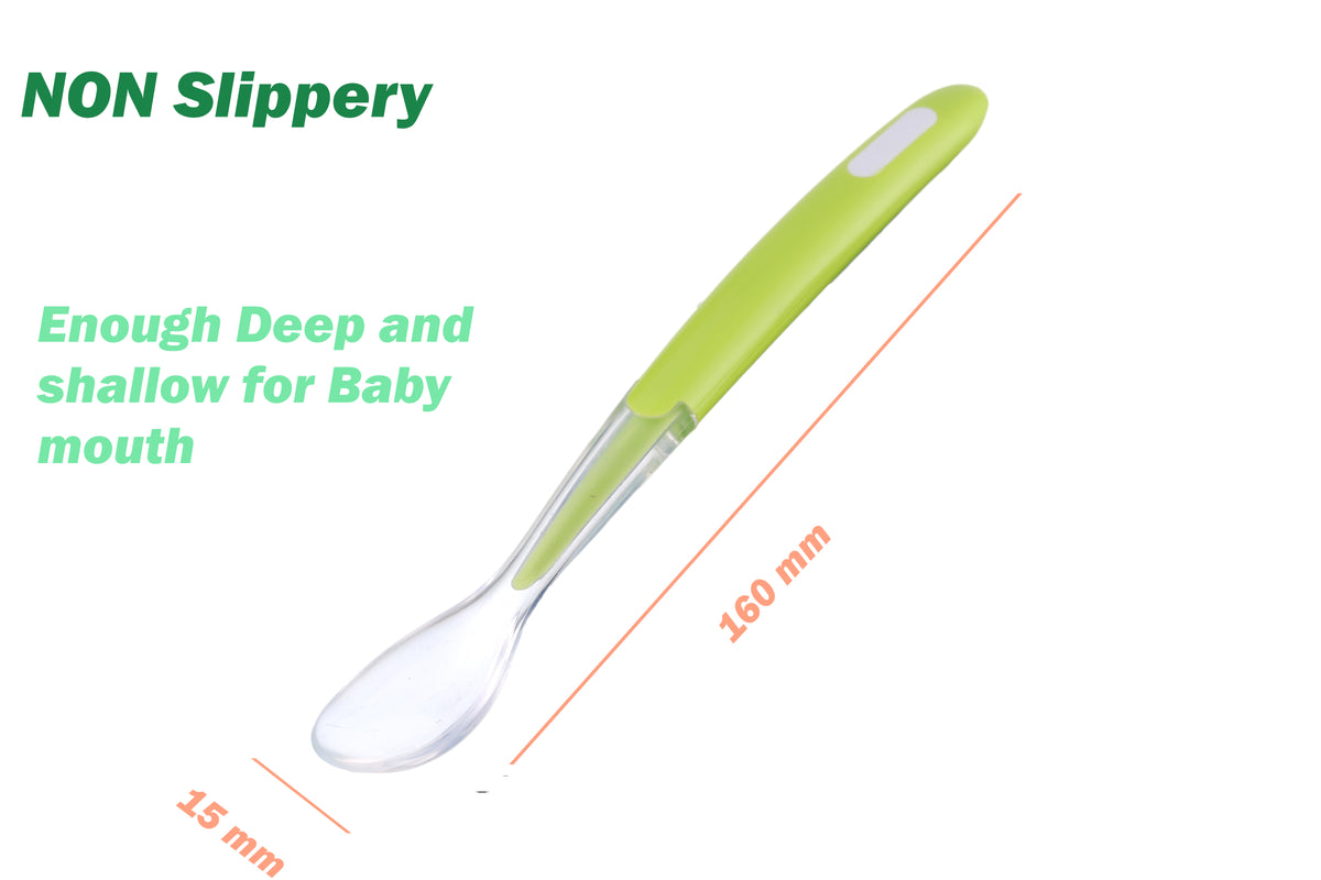 Soft tip Silicone Spoons(Green and Blue)