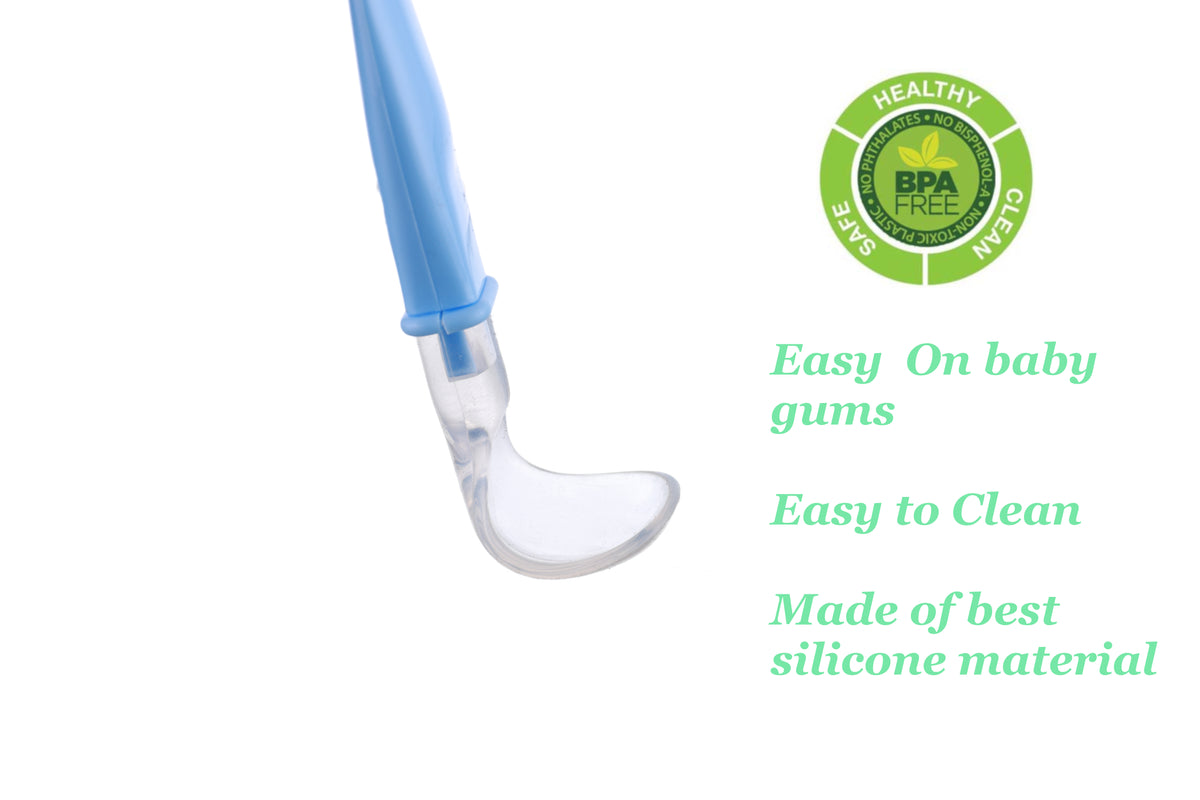 Soft tip Silicone Spoons(Green and Blue)