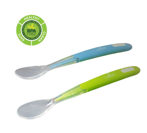 Soft tip Silicone Spoons(Green and Blue)